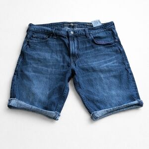 GUESS Men’s Indigo Rolled-Hem Denim Shorts